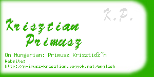 krisztian primusz business card